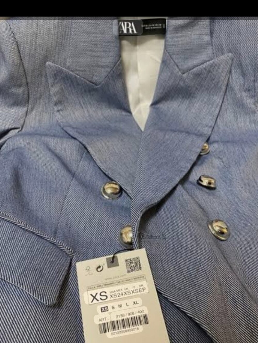 Cropped Denim Blazer